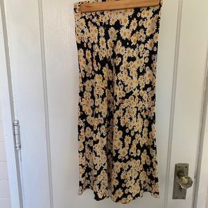 Realisation Par Silk Floral Midi Skirt